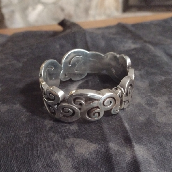 Brighton Jewelry - Brighton Silver Plated Swirl Hinged Bracelet